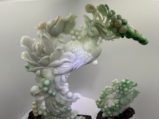 Jade Phoenix 🐦🔥 Display Type A Jadeite 翡翠玉凤凰摆件