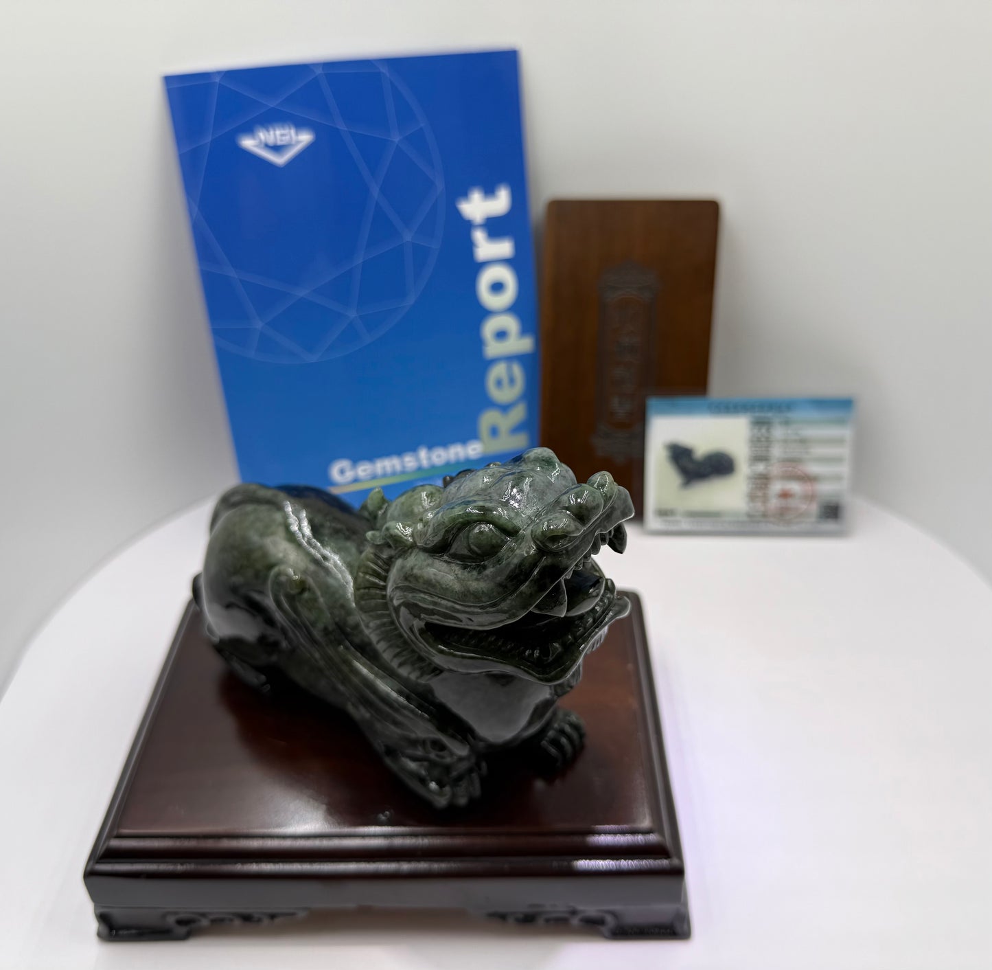Jade Pi Xiu Display Type A Jadeite 翡翠A货貔貅 (PX10) (NGI Certified)