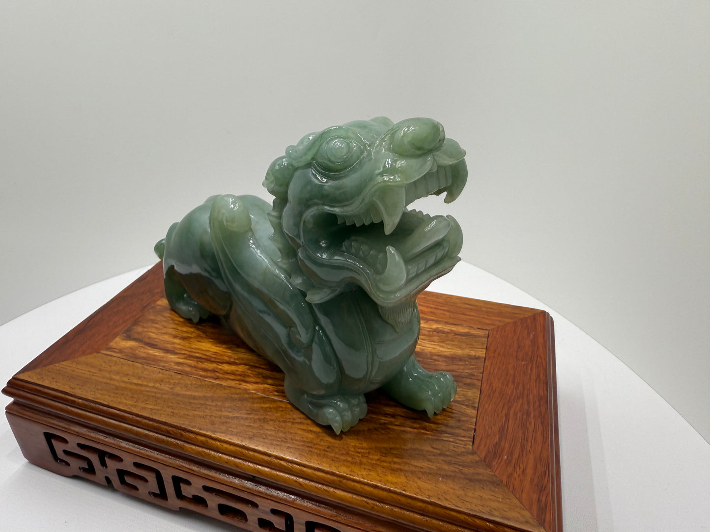 Jade Pi Xiu Display Type A Jadeite - 翡翠玉A货飞天貔貅 (PX04) (NGI Certified)