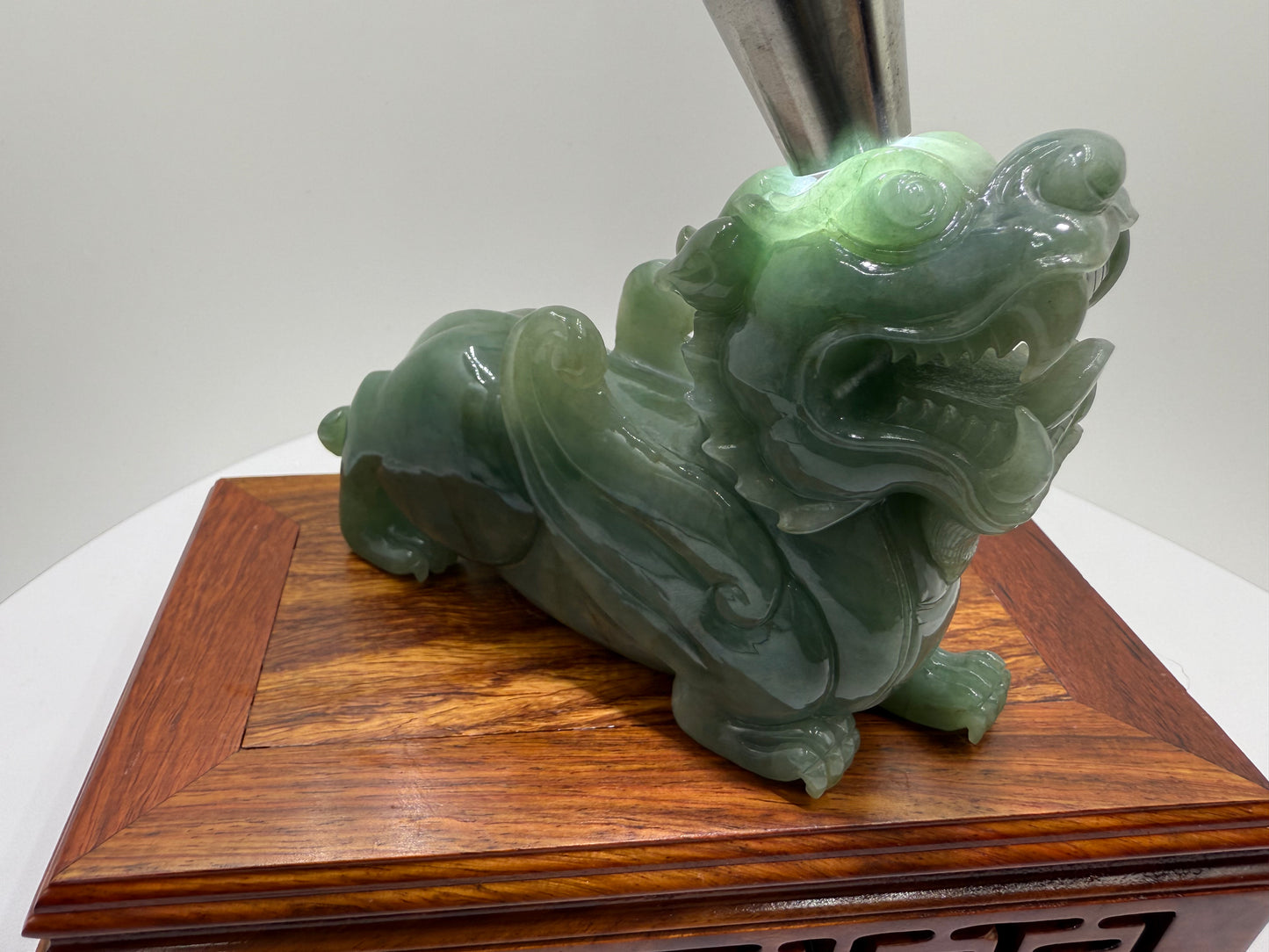 Jade Pi Xiu Display Type A Jadeite - 翡翠玉A货飞天貔貅 (PX04) (NGI Certified)