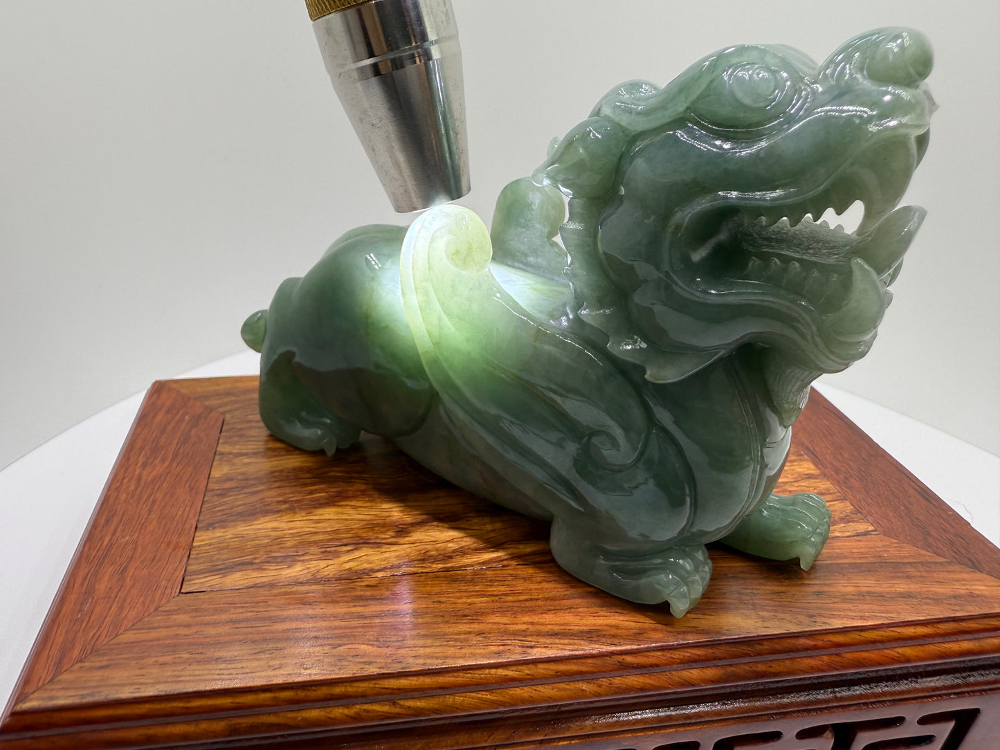 Jade Pi Xiu Display Type A Jadeite - 翡翠玉A货飞天貔貅 (PX04) (NGI Certified)