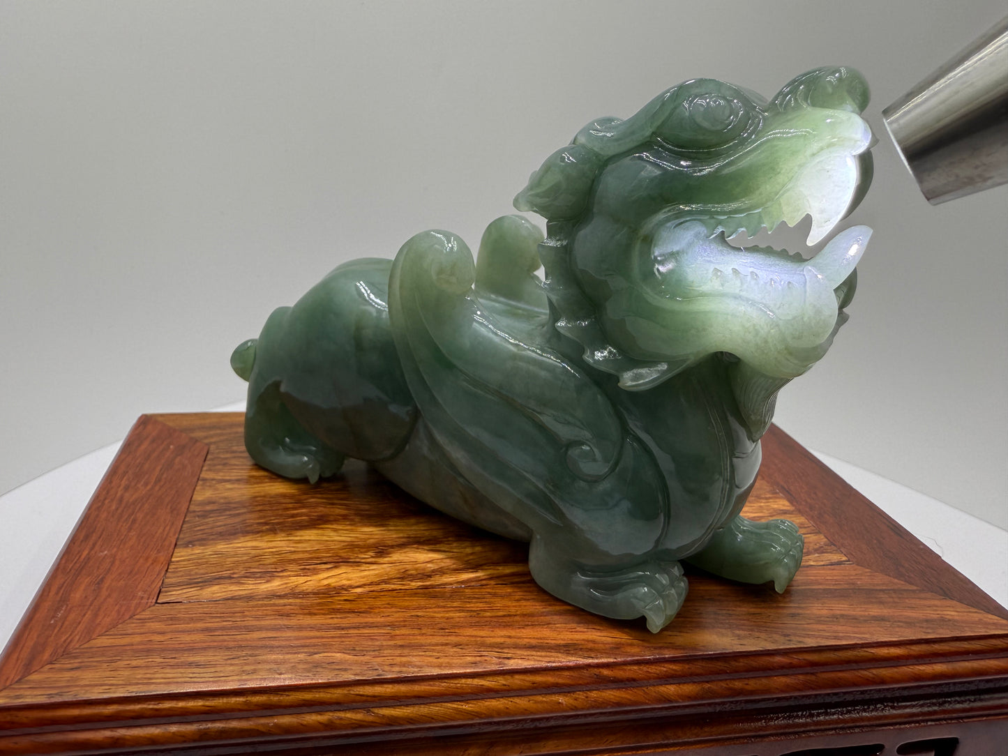 Jade Pi Xiu Display Type A Jadeite - 翡翠玉A货飞天貔貅 (PX04) (NGI Certified)