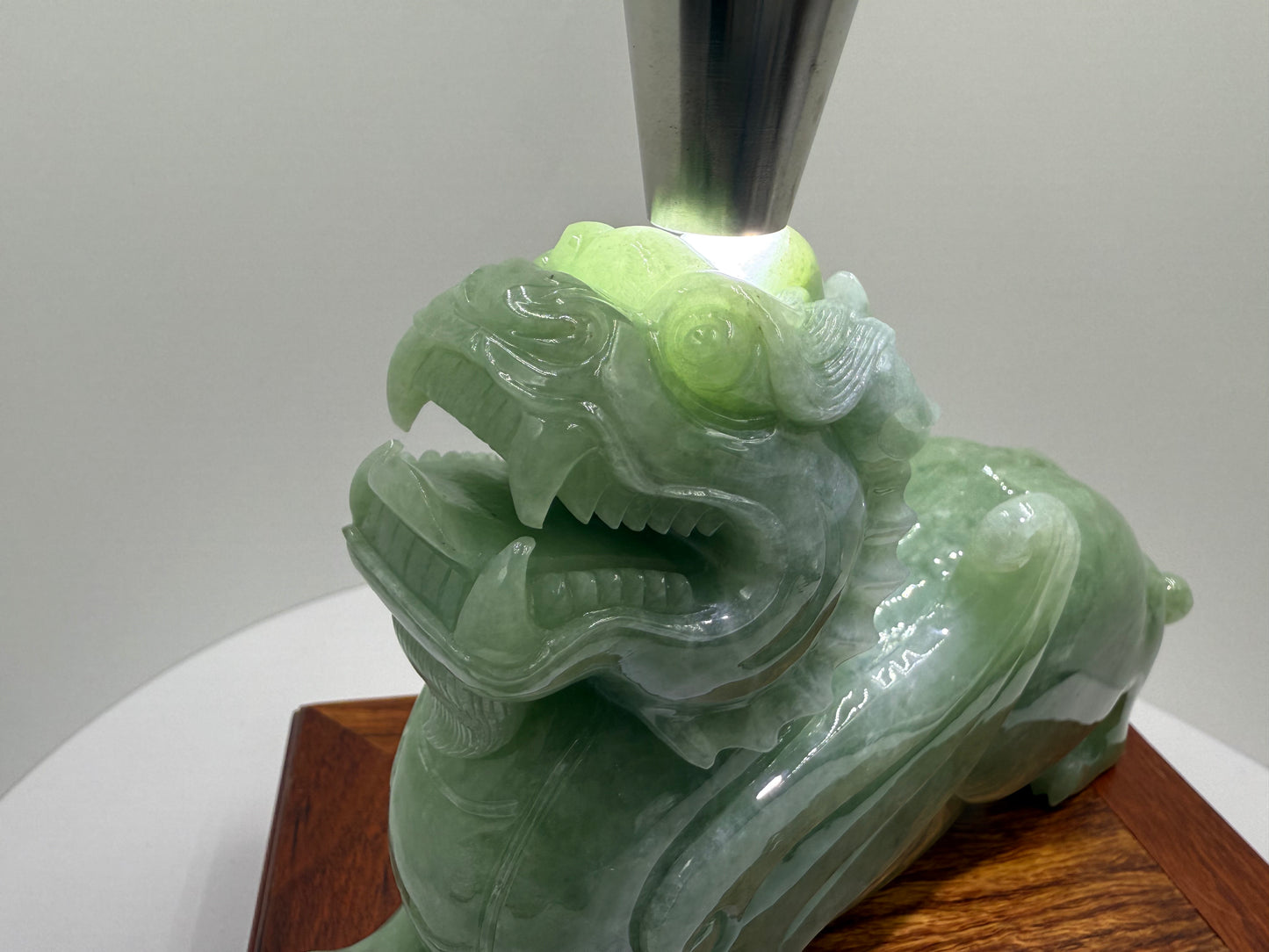 Jadeite Jade Pi Xiu Display 翡翠玉A货貔貅 (PX02) NGI Certified