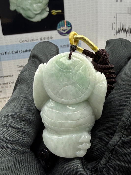 Jadeite Jade Wealth Toad Charm - 翡翠玉金蟾 (A10)