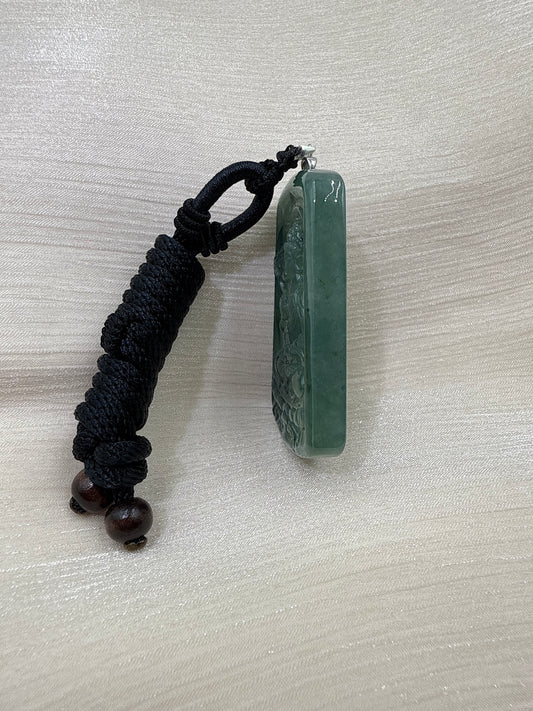 Jade Lotus Guan Yin Pendant - 翡翠玉莲花观音牌 LGY2
