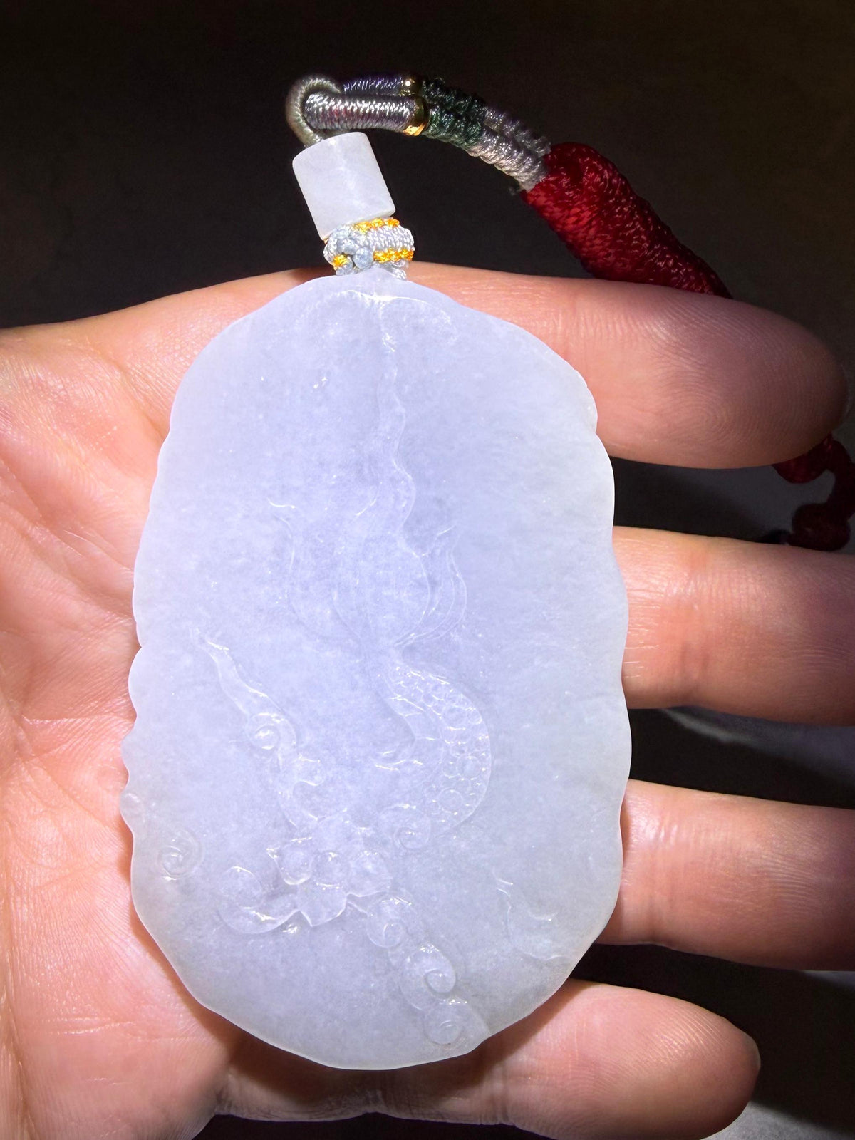 Natural Jadeite Jade Dragon Pendant - 天然翡翠玉龙牌