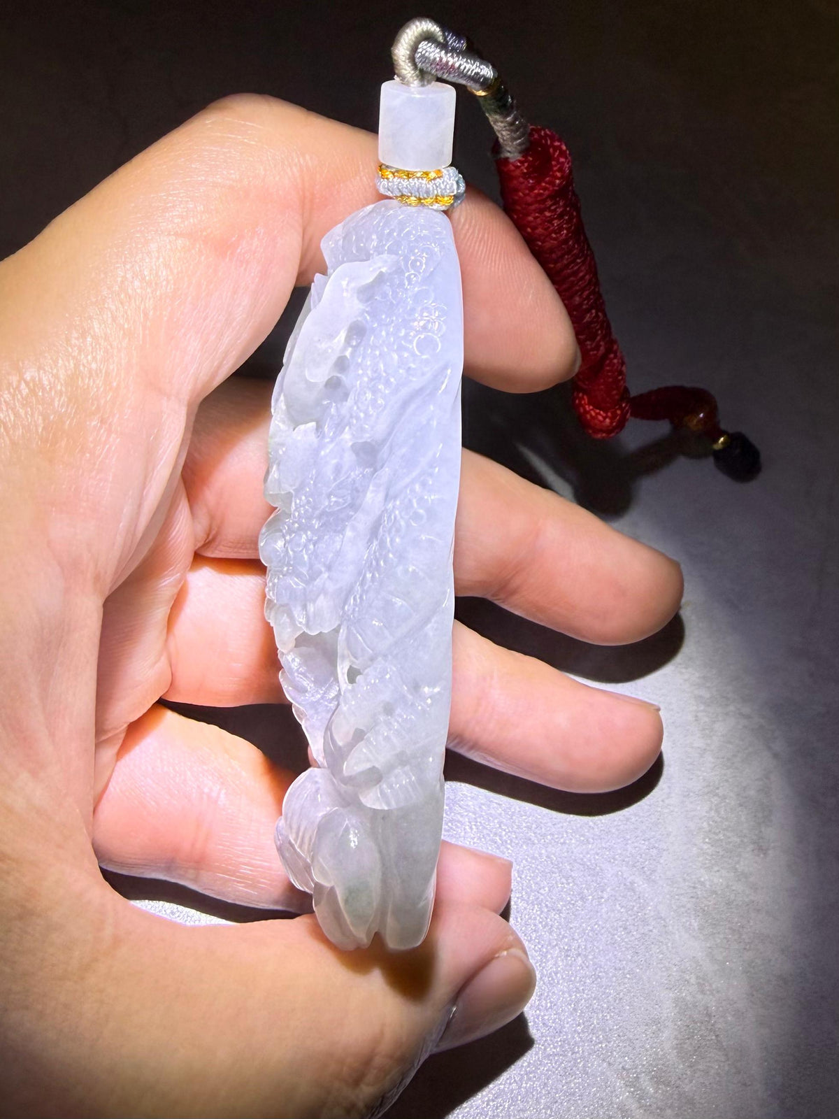 Natural Jadeite Jade Dragon Pendant - 天然翡翠玉龙牌